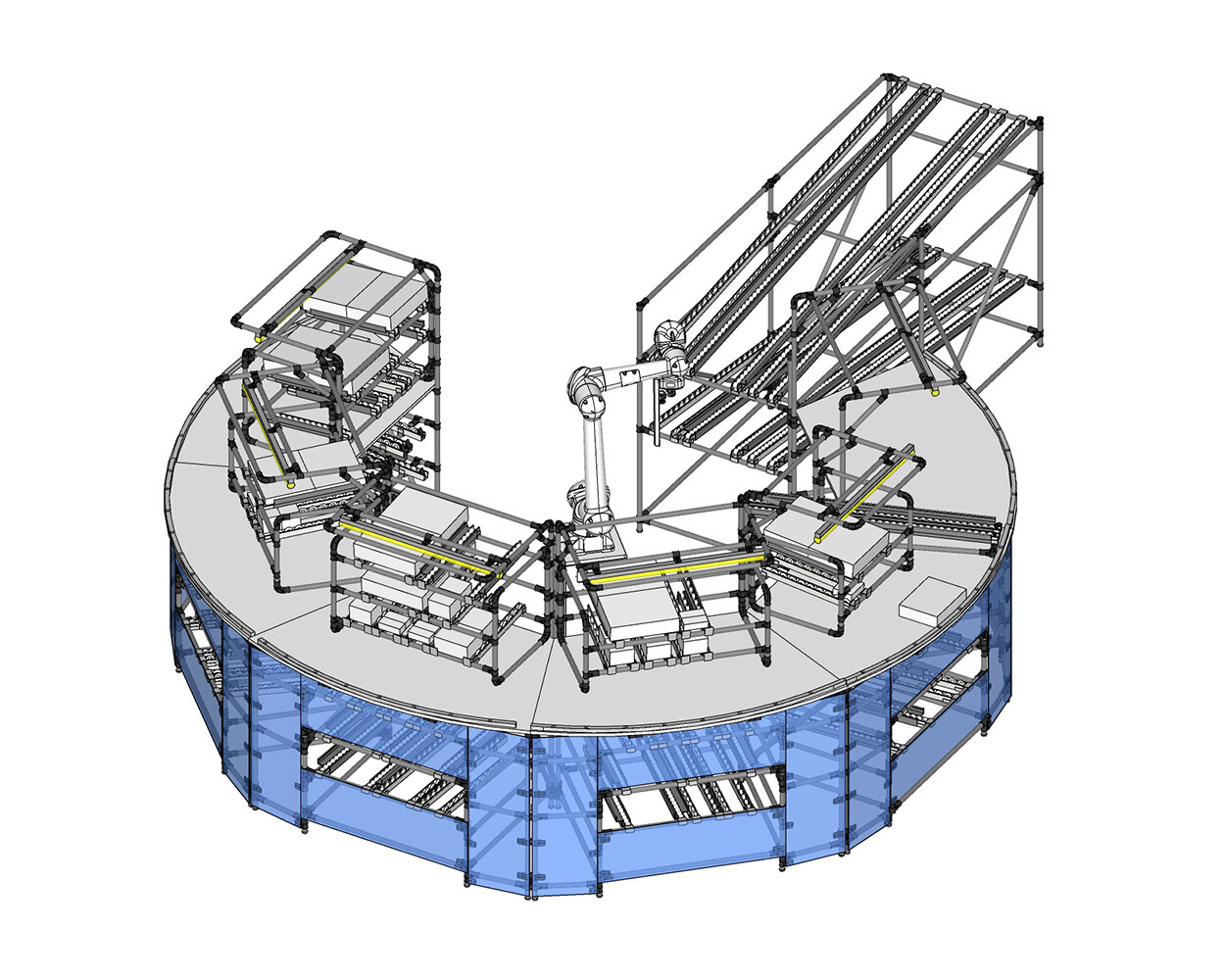 Intralogistics assembly line - O-cell Example 1