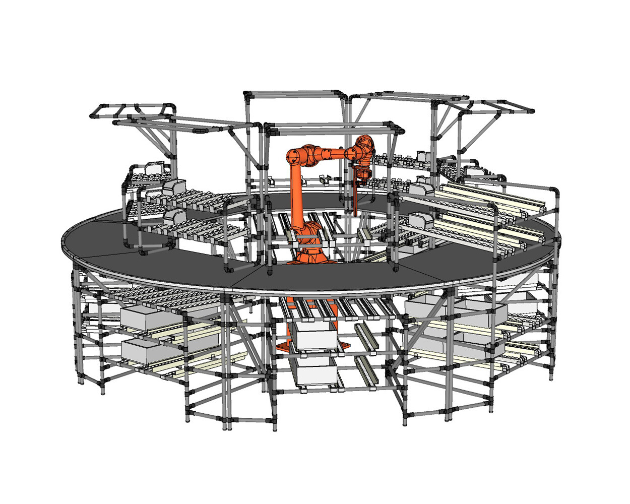 Intralogistics assembly line - O-cell Example 5