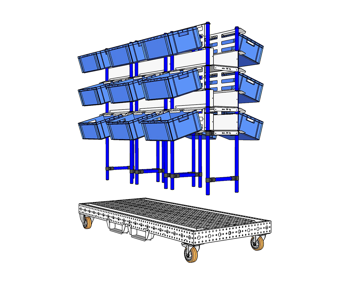 4Dflexiplat system intralogistics - example 3