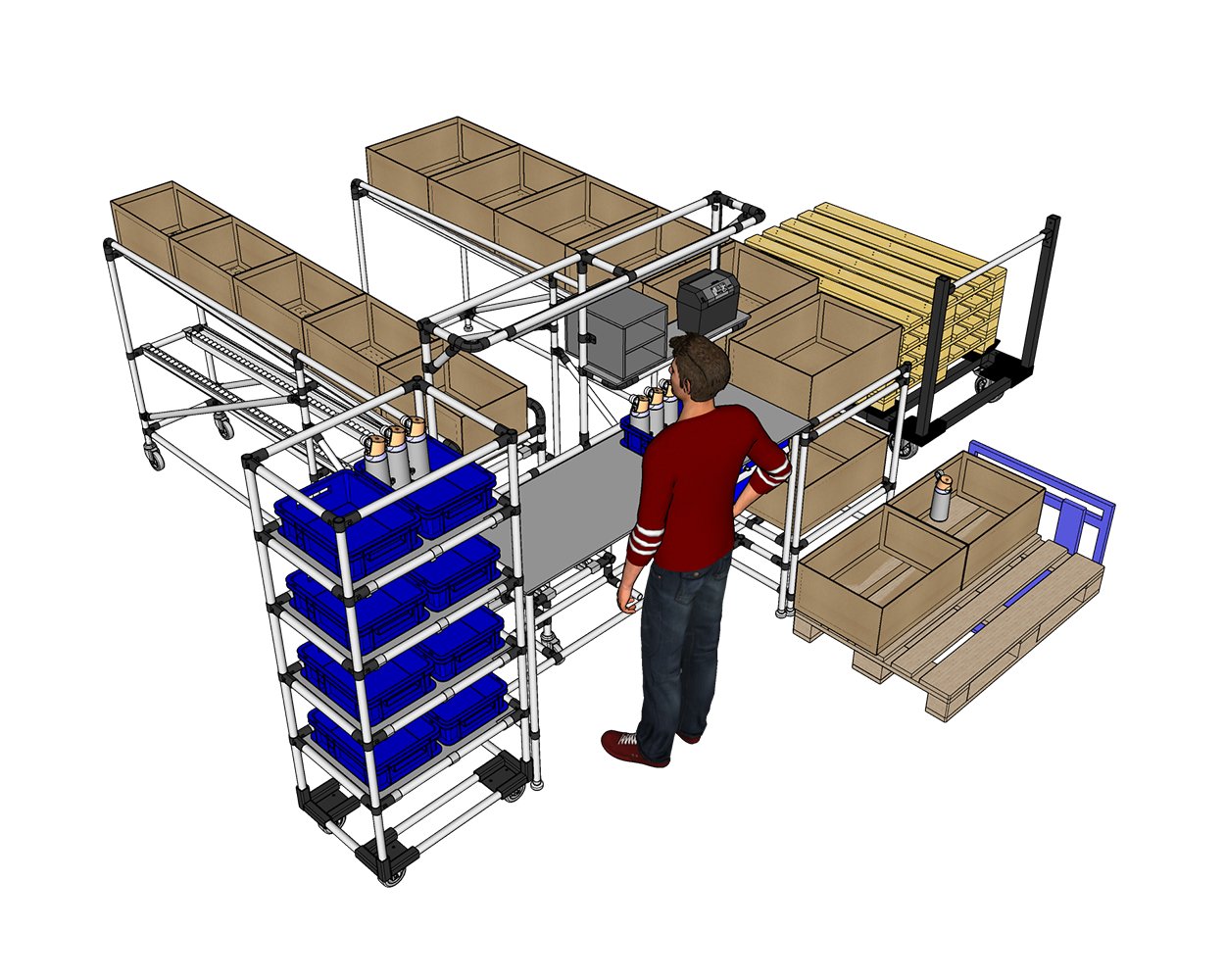 Packing table solution for intralogistics - Example 8