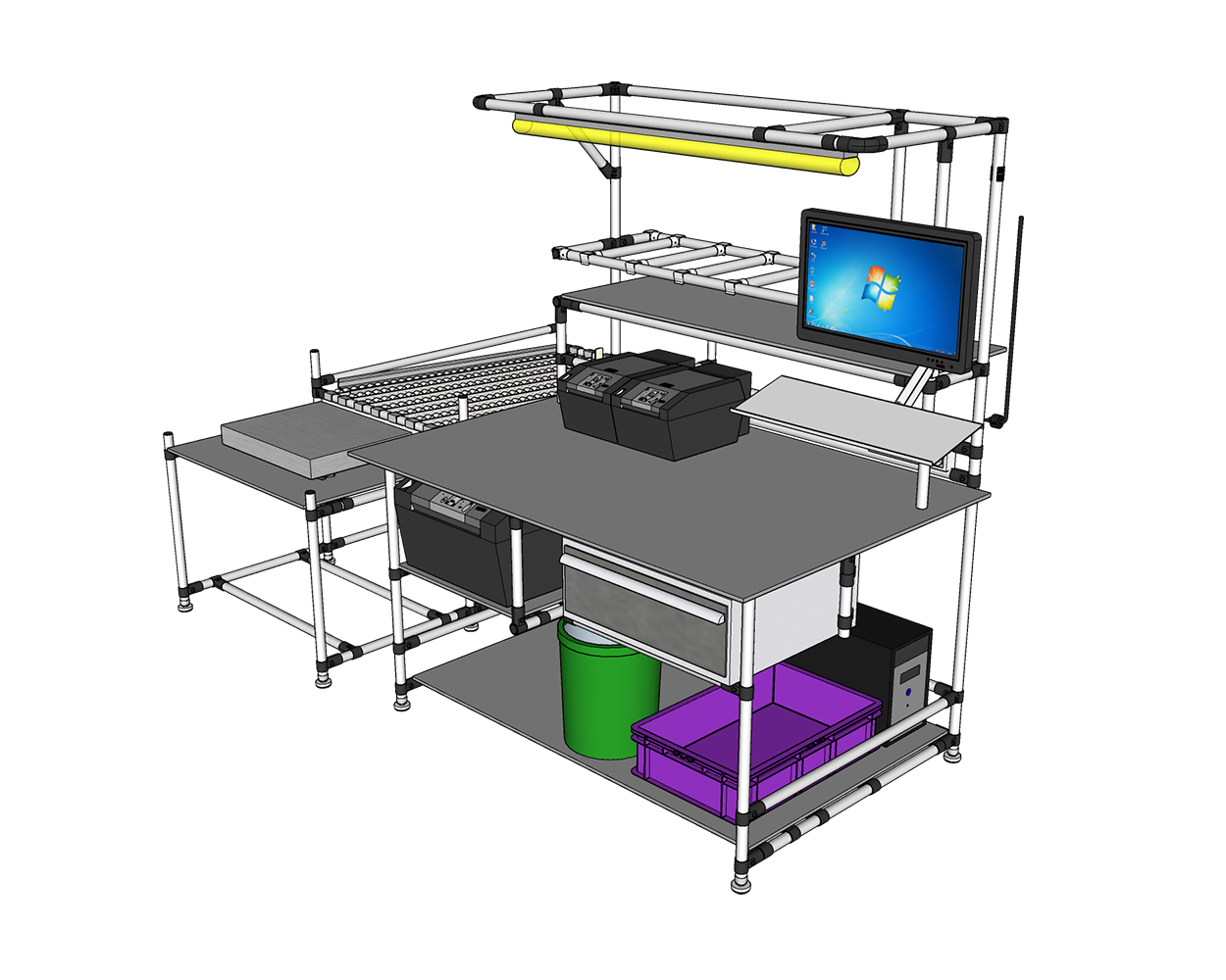 Packing table solution for intralogistics - Example 5