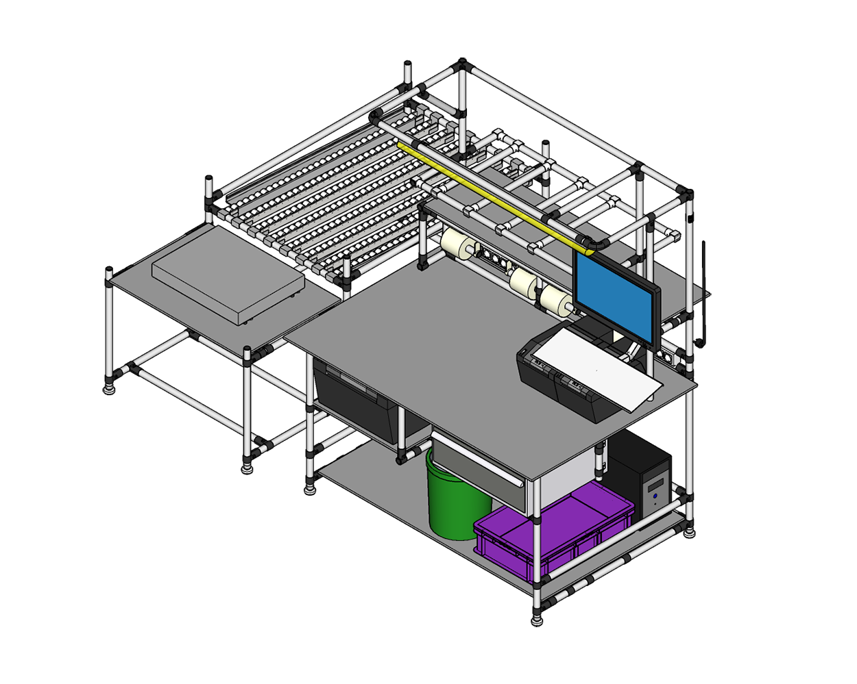 Packing table solution for intralogistics - example 4