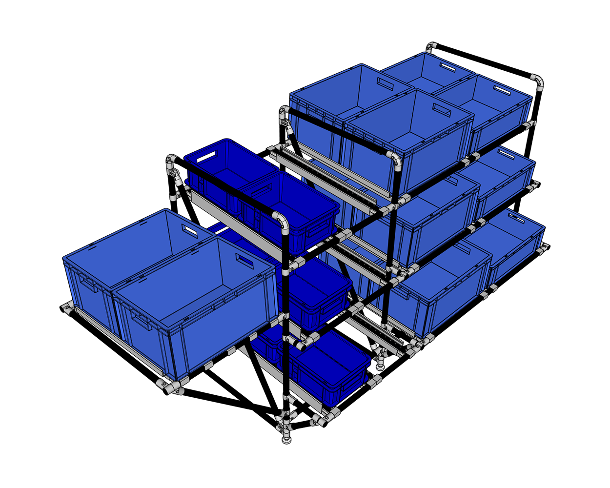 Intralogistics shelving system - Example 4