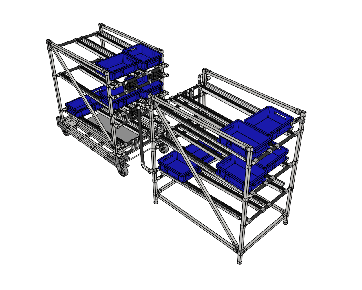 Intralogistics shelving system - Example 1