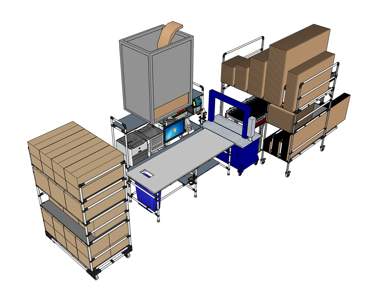 Intralogistics workstation system - Example 1