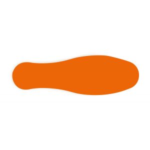 LongLife Bodenmarkierung Fuß 90x280mm, Orange