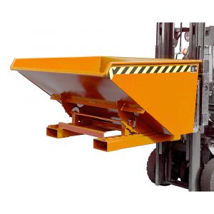 Kippbehälter mit Abrollsystem, Inhalt 0,90 m³, Tragfähigkeit 1000 kg, lackiert