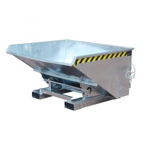 Kippbehälter mit Abrollsystem, Inhalt 0,90 m³, Tragfähigkeit 1000 kg, verzinkt